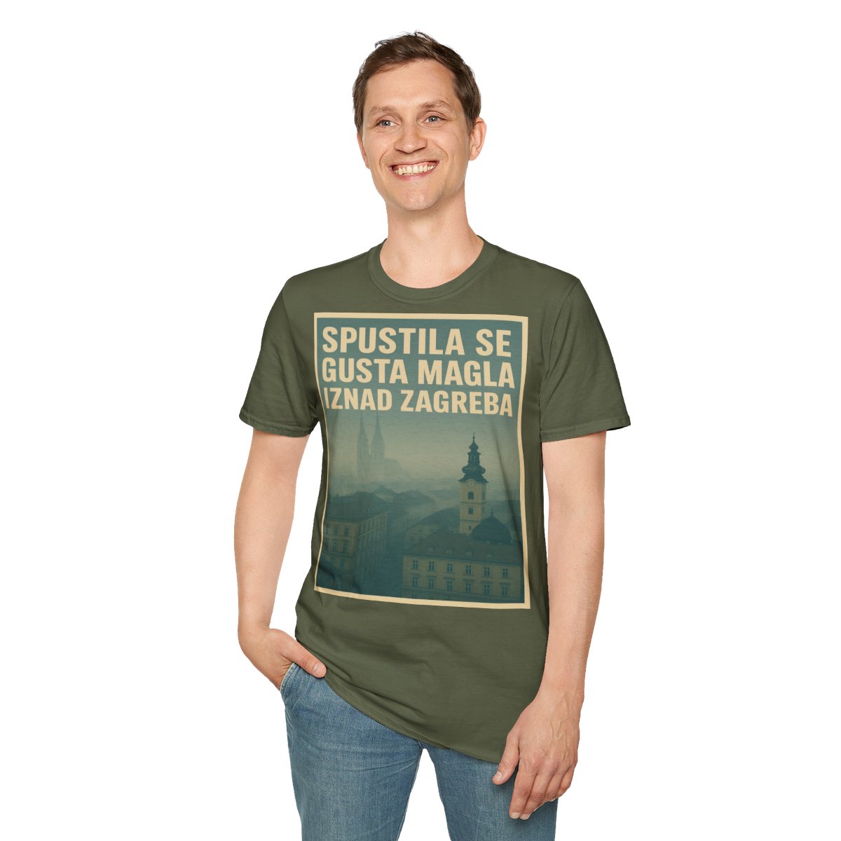 Gusta Magla Iznad Zagreba - Snaga Domovine - Premium Unisex Majica
